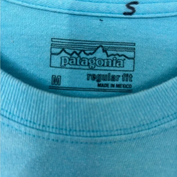 Patagonia Men's Light Blue Mountain Tee Medium - Picture 4 of 5